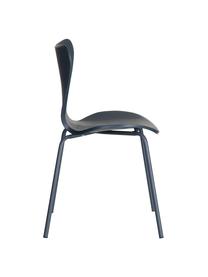 Krzesło z tworzywa sztucznego Pippi, 2 szt., Nogi: metal powlekany, Niebieski, S 50 x G 47 cm