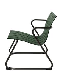 Poltroncina da giardino fatta a mano Ocean, Struttura: acciaio riciclato, rivest, Verde scuro, nero, Larg. 72 x Prof. 63 cm