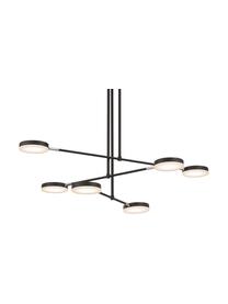 Velké závěsné LED svítidlo Fad, Černá, stříbrná, béžová, Š 89 cm, V 62 cm