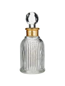 Decoratieve fles Rotira, Gelakt glas, Transparant, goudkleurig, Ø 6 x H 14 cm