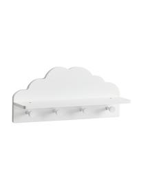 Perchero de pared Wolke, Tablero de fibras de densidad media (MDF), recubierto, Blanco, An 48 x Al 22 cm