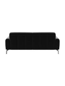 Sofa z aksamitu Puzo (2-osobowa), Tapicerka: 100% aksamit poliestrowy,, Nogi: metal lakierowany, Ciemny szary, S 170 x G 84 cm