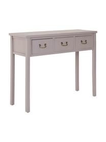 Consolle con 3 cassetti Leonie, Gambe: legno di pino verniciato, Maniglie: lega di zinco, Grigio quarzo, Larg. 100 x Prof. 36 cm