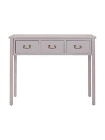 Consolle con 3 cassetti Leonie, Gambe: legno di pino verniciato, Maniglie: lega di zinco, Grigio quarzo, Larg. 100 x Prof. 36 cm