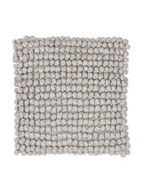 Cojín de tejido de bolitas Bergen, con relleno, Gris claro, An 45 x L 45 cm