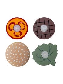 Set di giocattoli Hamburger, Legno di loto, pannelli di fibra a media densità (MDF), nylon, Multicolore, Ø 7 x Alt. 5 cm