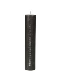 Bougie de l'Avent noir Rustic, Cire, Noir, Ø 5 x haut. 25 cm