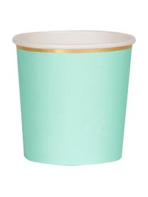 Tazza senza manico di carta Simply Eco, 8 pz., Carta, sventato, Verde menta, Ø 8 x Alt. 8 cm