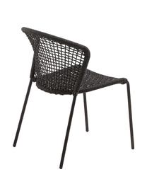 Sedie da giardino Mathias 2 pz, Gambe: metallo verniciato a polv, Grigio scuro, Larg. 55 x Prof. 62 cm