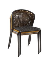 Krzesło ogrodowe Mathias, 2 szt., Nogi: metal malowany proszkowo, Ciemny  szary, S 55 x G 62 cm