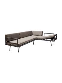 Modulares Gartensofa Rio, Gestell: Aluminium, pulverbeschich, Bezug: Polyester mit Schaumfüllu, Braun, Anthrazit, 283 x 80 cm