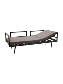 Modulares Gartensofa Rio, Gestell: Aluminium, pulverbeschich, Bezug: Polyester mit Schaumfüllu, Braun, Anthrazit, 283 x 80 cm