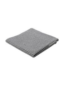 Gestippelde handdoek Grid, verschillende formaten, Zwart, wit, Douchehanddoek, B 70 x L 140 cm