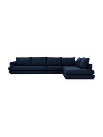 Canapé d'angle XXL bleu foncé Tribeca, Tissu bleu foncé