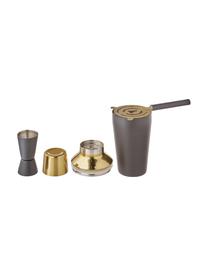 Cocktail-Set Menirau, 3-tlg., Schwarz, Messingfarben, Set mit verschiedenen Größen