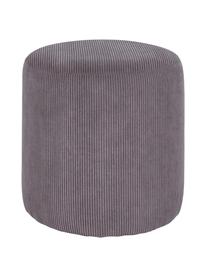 Pouf in velluto a coste Ejby, Rivestimento: velluto a coste, Struttura: compensato, legno di pino, Grigio, Ø 34 x Alt. 36 cm