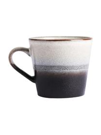 Tasses artisanales 70's, 4 pièces, Grès cérame, Noir, tons beiges, Ø 12 x haut. 9 cm, 300 ml
