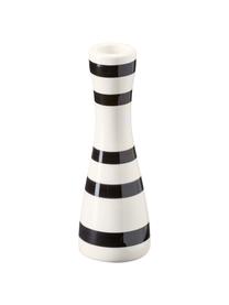 Świecznik Omaggio, Ceramika, Czarny, biały, Ø 6 x W 16 cm