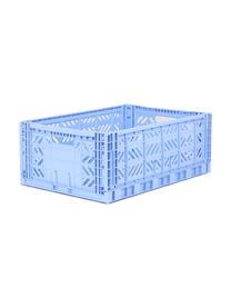 Stohovatelný skládací box Baby Blue, velký, Umělá hmota, Modrá, Š 60 cm, V 22 cm