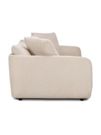 Modulaire zitbank Jasmin (3-zits) in beige, Bekleding: 85% polyester, 15% nylon , Frame: massief sparrenhout FSC-g, Poten: kunststof, Stof beige, B 208 x H 84 cm