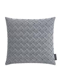 Housse de coussin en velours texturé Strange, Gris