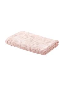 Serviette de toilette en coton Leaf, Rose, Drap de bain, larg. 70 x long. 140 cm