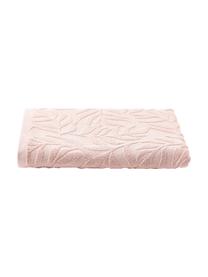 Serviette de toilette en coton Leaf, Rose, Drap de bain, larg. 70 x long. 140 cm