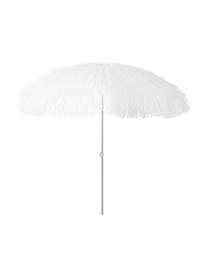 Ombrellone bianco con frange Hawaii Ø200 cm, Bianco, Ø 200 x Alt. 210 cm