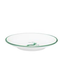 Sous-tasse en céramique artisanale Cerf Vert Classic, Céramique, Vert, blanc, Ø 15 cm