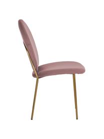 Sametová čalouněná židle Mary, Tmavě růžová