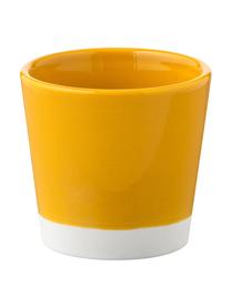 Tazas de café Yen, 4 uds., Arenisca, Tazas 1 y 2: blanco, verde Tazas 3 y 4: blanco, amarillo, Ø 7 x Al 6 cm