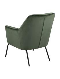 Fauteuil cocktail en velours vert Chisa, Vert forêt, larg. 68 x prof. 73 cm