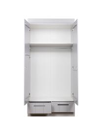 Armoire 2 portes battantes gris clair Connect, Gris clair, larg. 94 x haut. 195 cm