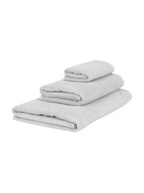 Lot de serviettes de bain unicolore Comfort, 3 élém., Gris clair, Lot de différentes tailles