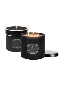 Candela profumata a tre stoppini Black Magic (gelsomino & Ylang Ylang), Contenitore: vetro, Nero, crema, Ø 12 x Alt. 11 cm