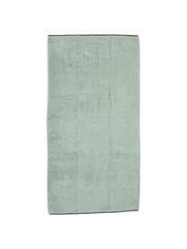 Handtuch Issey in verschiedenen Größen, mit bestickter Borte, Graugrün, Schwarz, Duschtuch, B 70 x L 130 cm