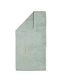 Handtuch Issey in verschiedenen Größen, mit bestickter Borte, Graugrün, Schwarz, Duschtuch, B 70 x L 130 cm