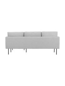 Sofa narożna z metalowymi nogami Ramira, Tapicerka: poliester Dzięki tkaninie, Nogi: metal malowany proszkowo, Jasny szary, S 192 x G 139 cm