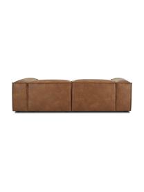 Modulares Ecksofa Lennon aus recyceltem Leder, Bezug: Recyceltes Leder (70 % Le, Gestell: Massives Holz, Sperrholz, Füße: Kunststoff, Leder Braun, B 238 x T 180 cm, Eckteil rechts