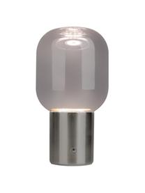 Lampada da tavolo piccola a LED Albero, Paralume: vetro, Argentato, grigio chiaro, Ø 13 x Alt. 25 cm