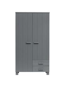 Armadio grigio con cassetti Dennis, Grigio scuro, Larg. 111 x Alt. 202 cm