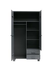 Armoire bois Dennis, Gris foncé