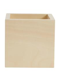 Kleine Wandleuchte Quad aus Holz, Lampenschirm: Holz, Beige, B 10 x H 10 cm