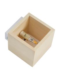 Kleine Wandleuchte Quad aus Holz, Lampenschirm: Holz, Beige, B 10 x H 10 cm