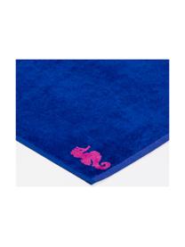 Serviette de plage Flamingo, Bleu cobalt, rose vif