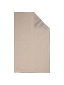 Gewatteerde bedsprei Cherie van biokatoen, Rand: 100% fluweel, Ecru, beige, B 150 x L 250 cm (voor bedden tot 100 x 200)