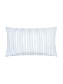 Funda de almohada de algodón Lorena, Azul claro, blanco crema, An 50 x L 70 cm