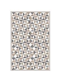 Flache Vinyl-Bodenmatte Haakon in Grau/Beige, rutschfest, Vinyl, recycelbar, Grautöne, Beigetöne, Weiß, B 136 x L 203 cm