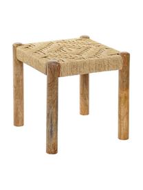 Taburete Bohmi, Patas: madera, Asiento: cuerda, Beige, An 40 x Al 40 cm