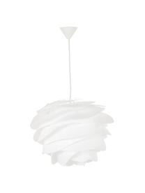 Lampada a sospensione Carmina, Paralume: polipropilene, Baldacchino: plastica, Bianco, Ø 48 cm x Alt. 36 cm